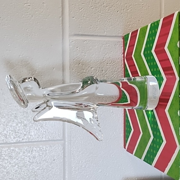 Vintage 9" Tall Clear Lead Chrystal Christmas Angel 2.24LB - Picture 4 of 16